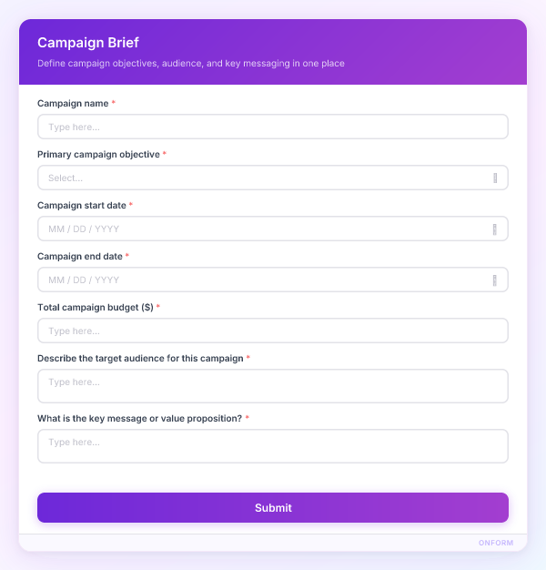 Campaign Brief preview