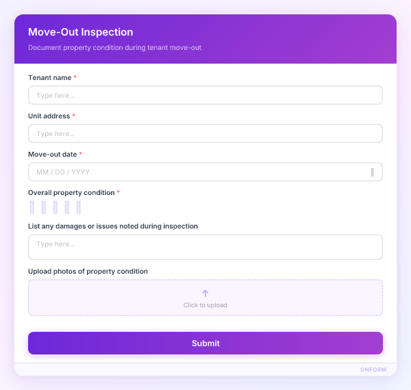 Move-Out Inspection preview