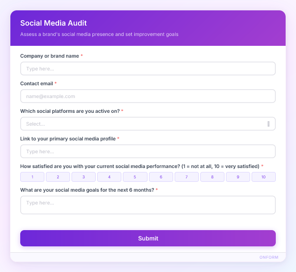 Social Media Audit preview